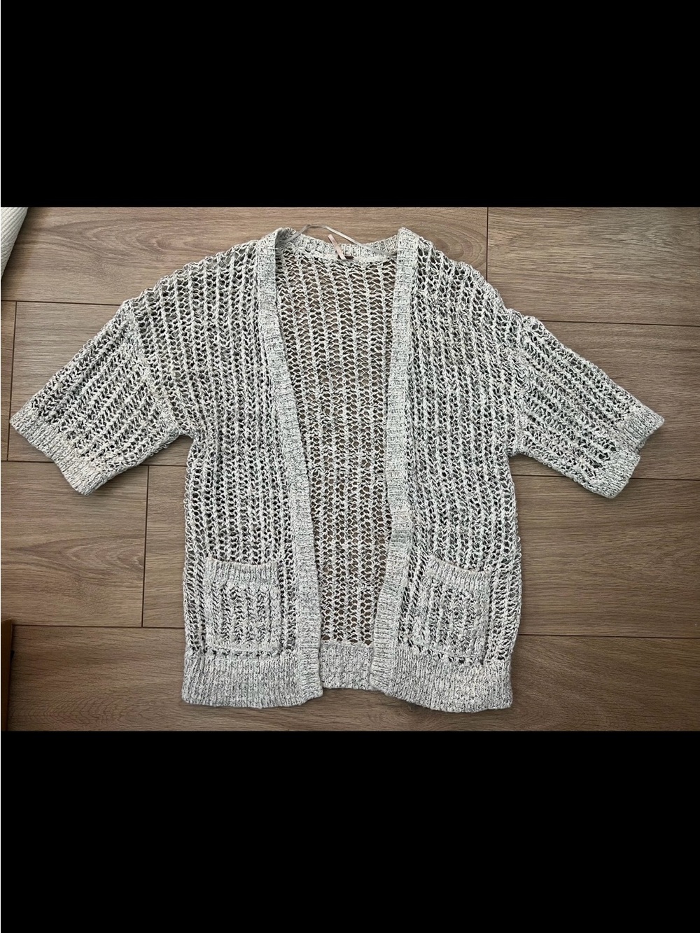Free People Open-Weave Short Sleeve Cardigan